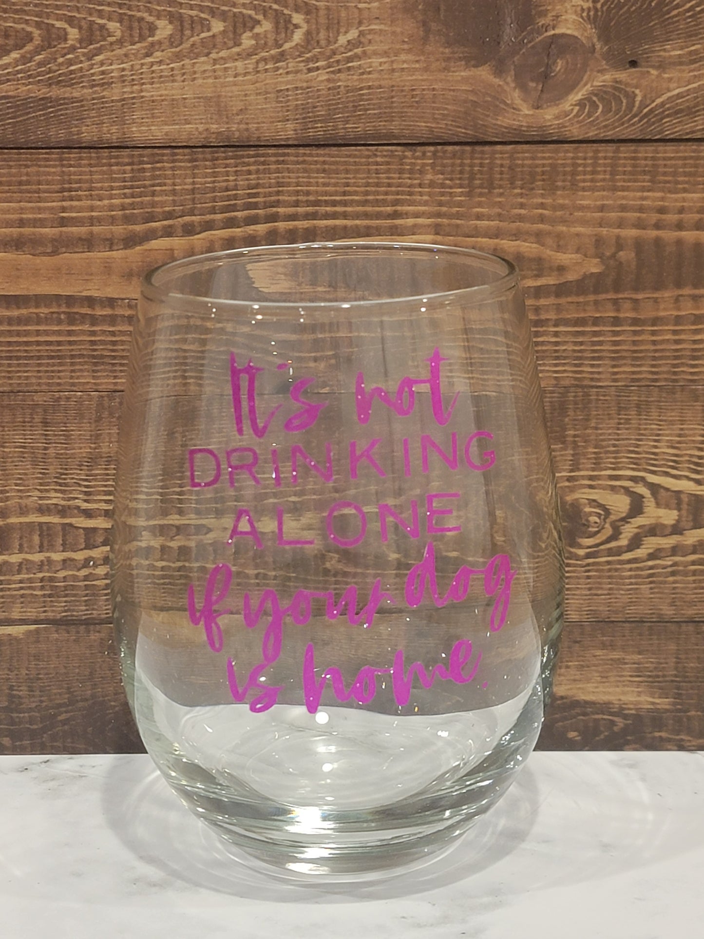 Stemless wine glass