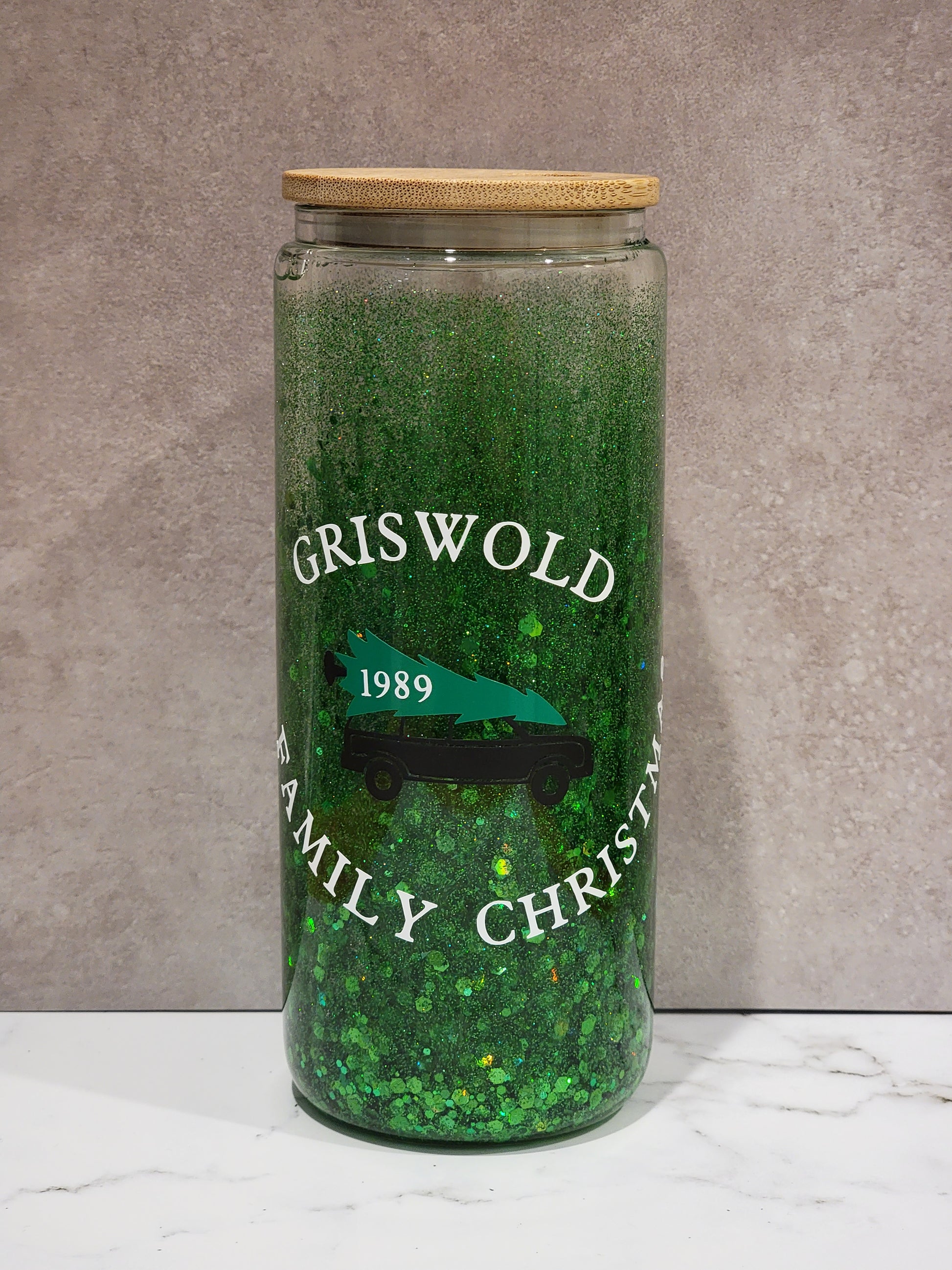 16 oz. Snow Globe Glass Cup – craftsbycheata
